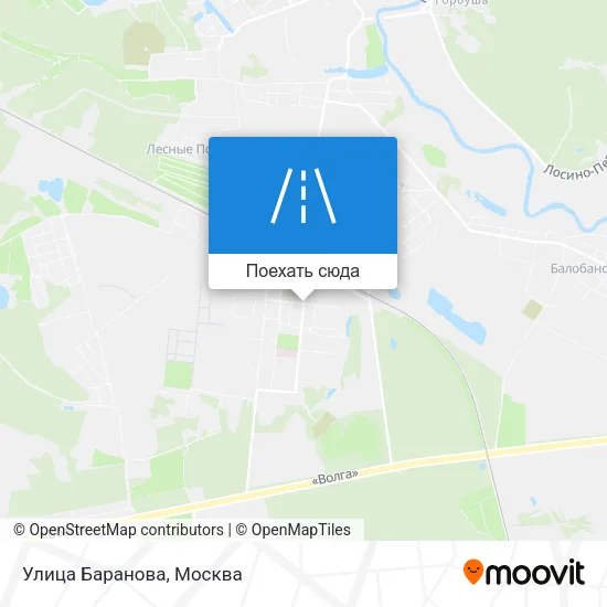 Карта Улица Баранова