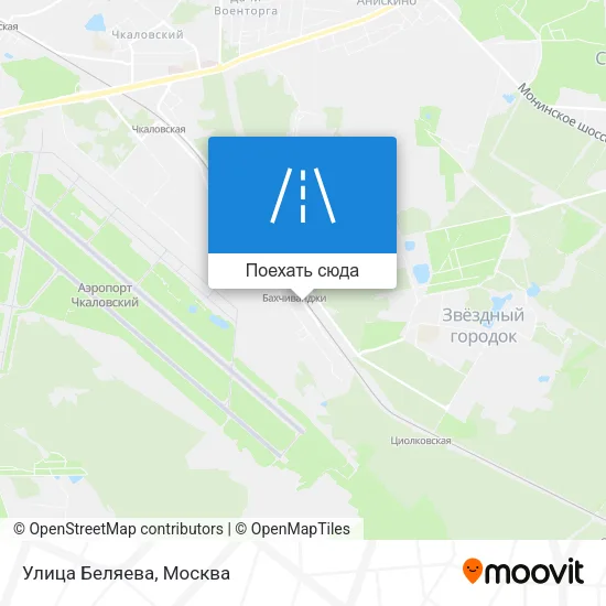 Карта Улица Беляева