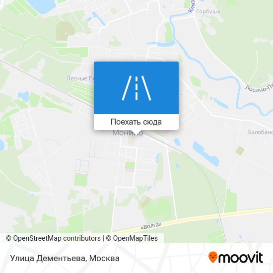 Карта Улица Дементьева
