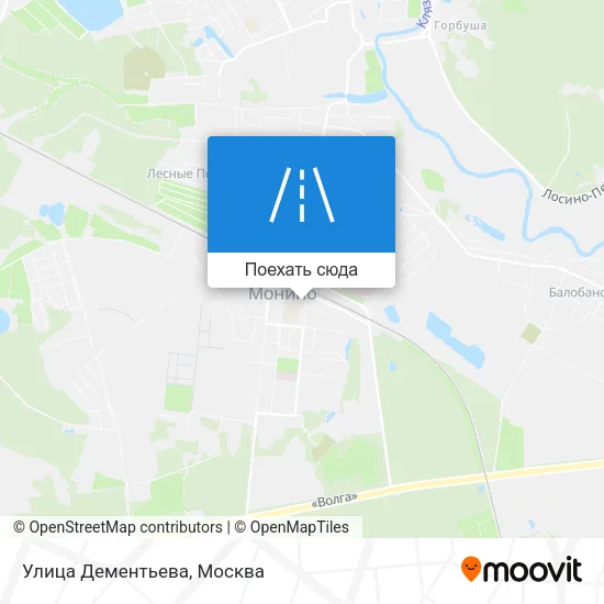 Карта Улица Дементьева