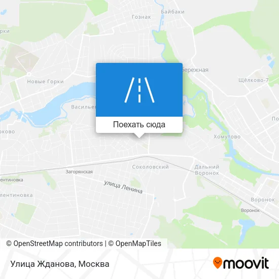 Карта Улица Жданова