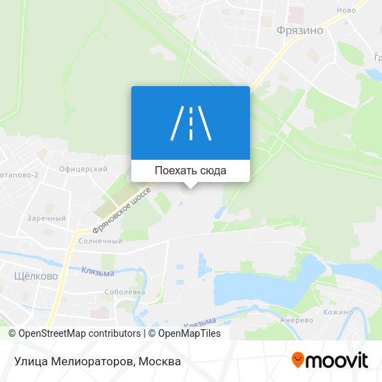 Карта Улица Мелиораторов
