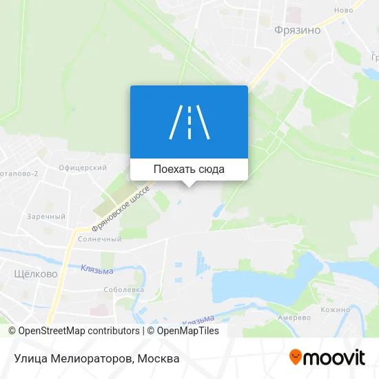 Карта Улица Мелиораторов