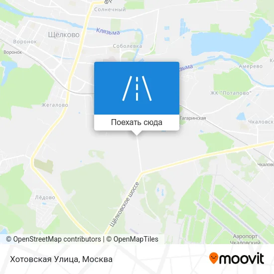 Карта Хотовская Улица
