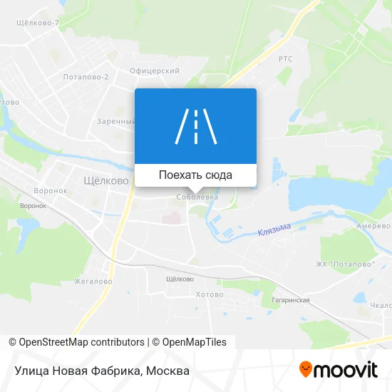 Карта Улица Новая Фабрика