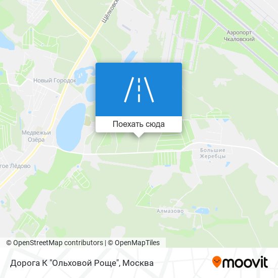 Карта Дорога К "Ольховой Роще"