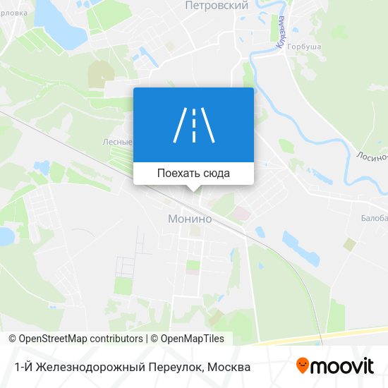 Карта 1-Й Железнодорожный Переулок