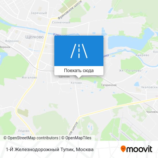 Карта 1-Й Железнодорожный Тупик