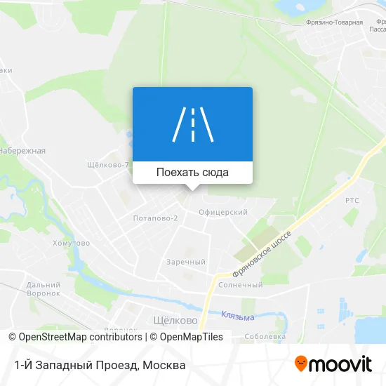 Карта 1-Й Западный Проезд