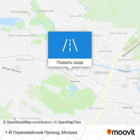 Карта 1-Й Первомайский Проезд