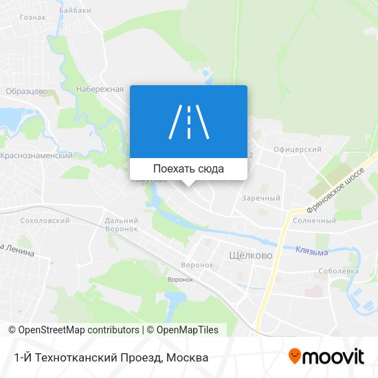 Карта 1-Й Технотканский Проезд