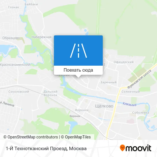 Карта 1-Й Технотканский Проезд