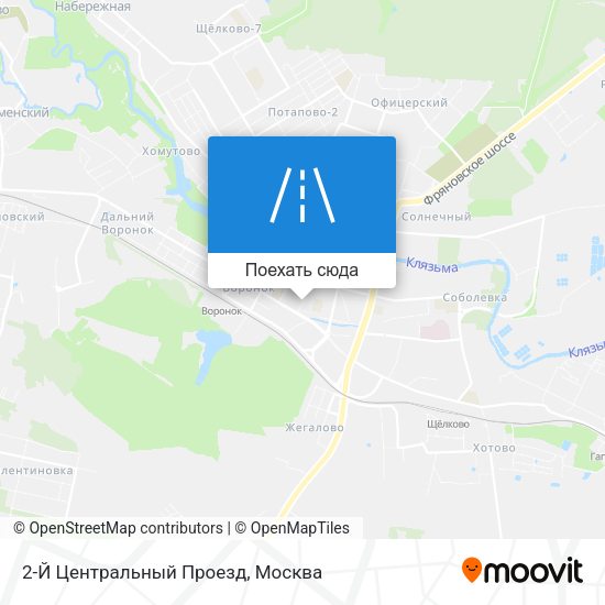 Карта 2-Й Центральный Проезд
