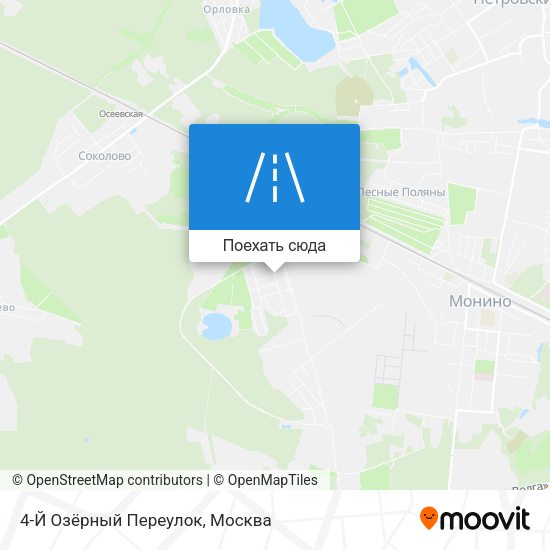Карта 4-Й Озёрный Переулок