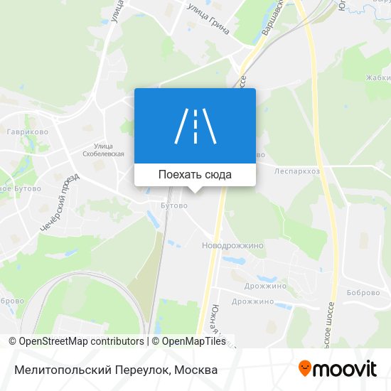 Карта Мелитопольский Переулок