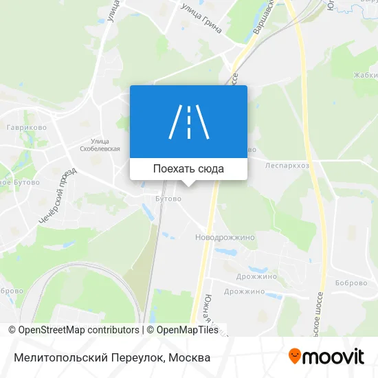 Карта Мелитопольский Переулок