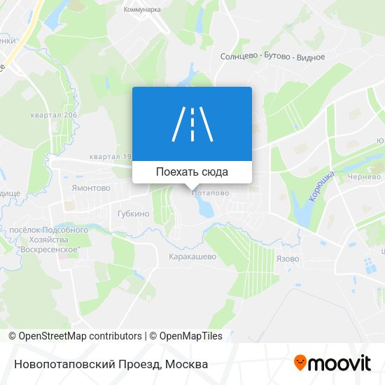 Карта Новопотаповский Проезд