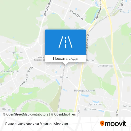 Карта Синельниковская Улица