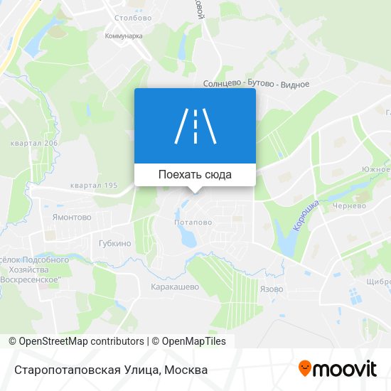 Карта Старопотаповская Улица