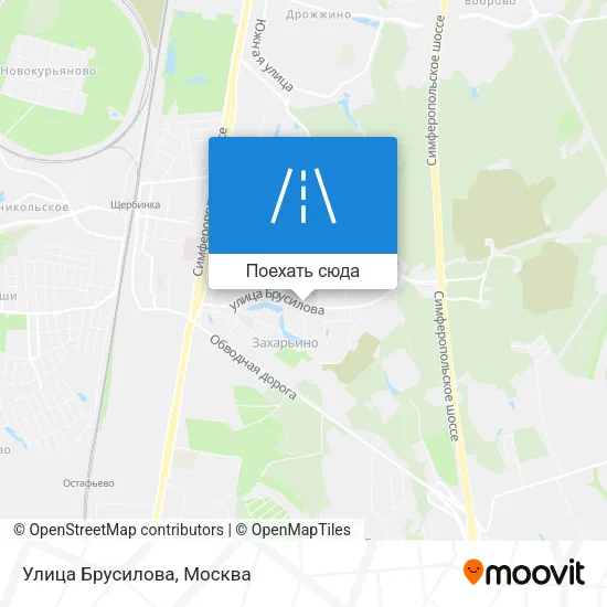 Карта Улица Брусилова
