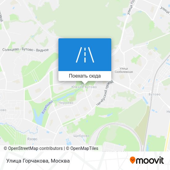 Карта Улица Горчакова