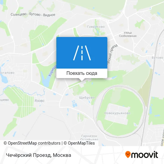 Карта Чечёрский Проезд