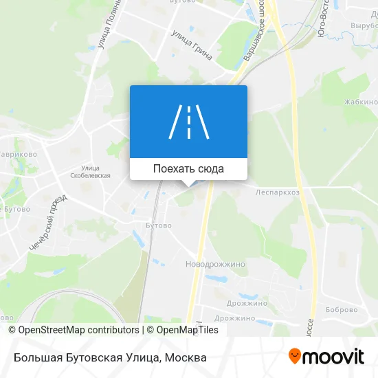 Карта Большая Бутовская Улица