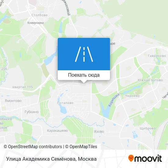 Карта Улица Академика Семёнова