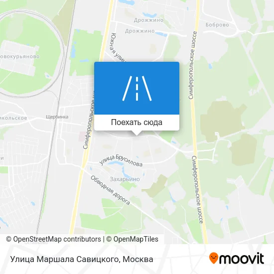 Карта Улица Маршала Савицкого