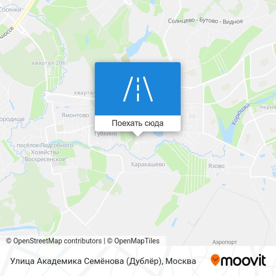 Карта Улица Академика Семёнова (Дублёр)