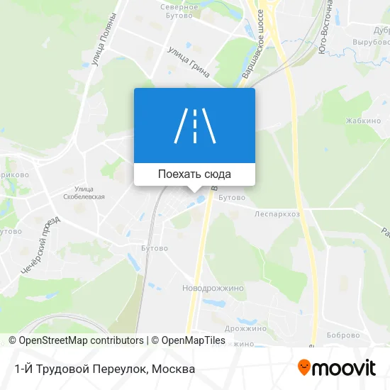 Карта 1-Й Трудовой Переулок