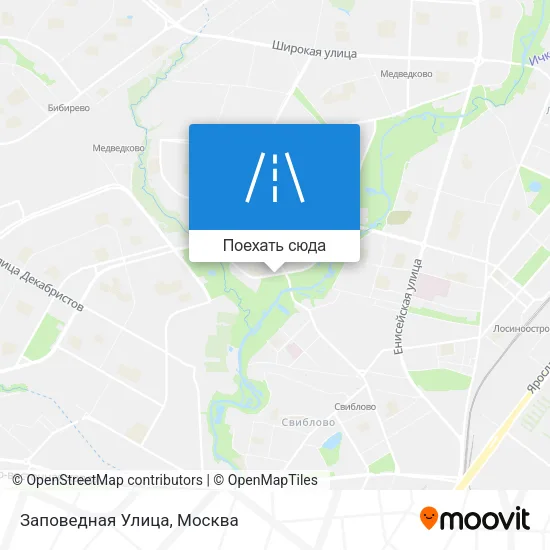 Карта Заповедная Улица