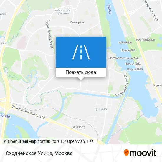 Карта Сходненская Улица