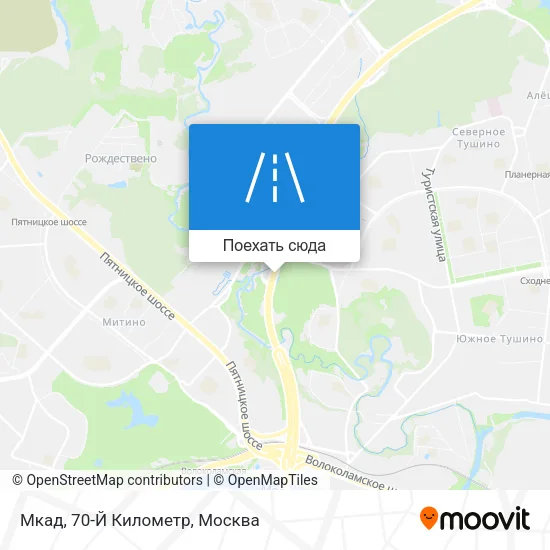 Карта Мкад, 70-Й Километр