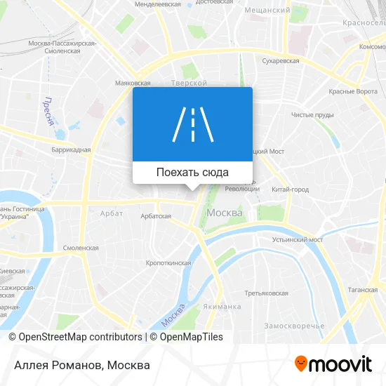 Карта Аллея Романов