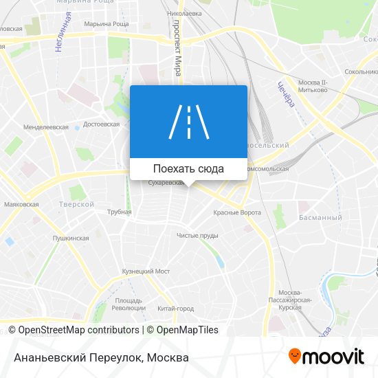 Карта Ананьевский Переулок
