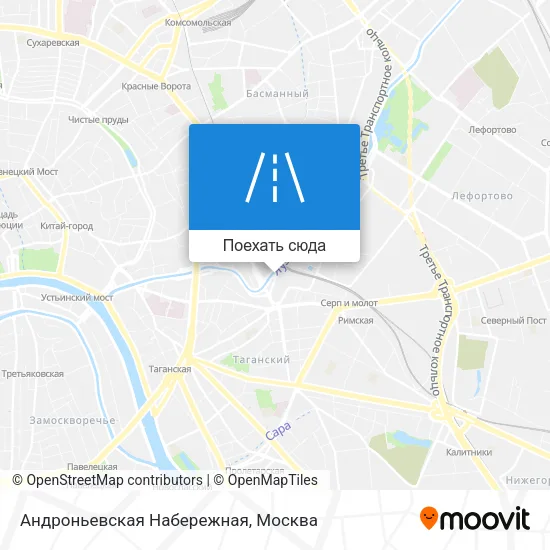 Карта Андроньевская Набережная