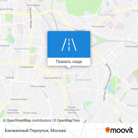 Карта Басманный Переулок
