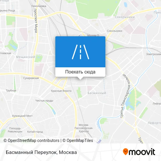 Карта Басманный Переулок