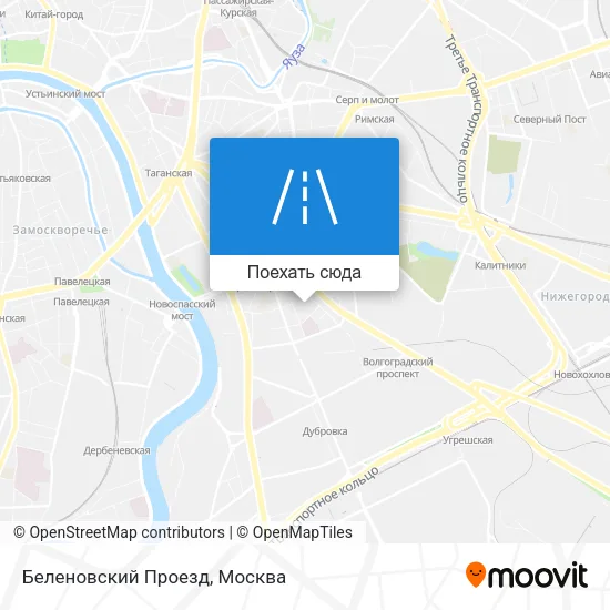 Карта Беленовский Проезд