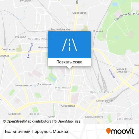 Карта Больничный Переулок