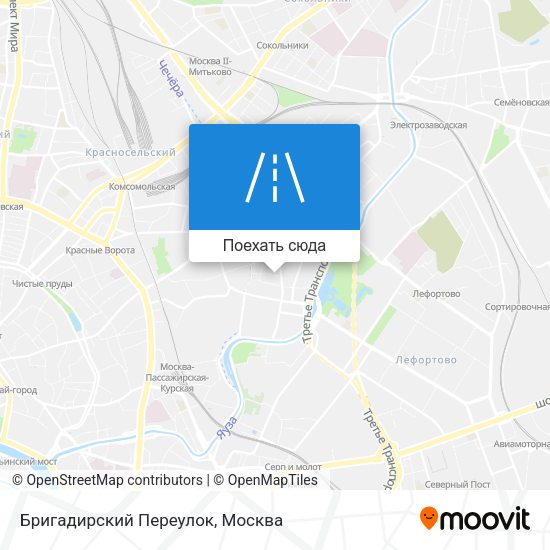 Карта Бригадирский Переулок