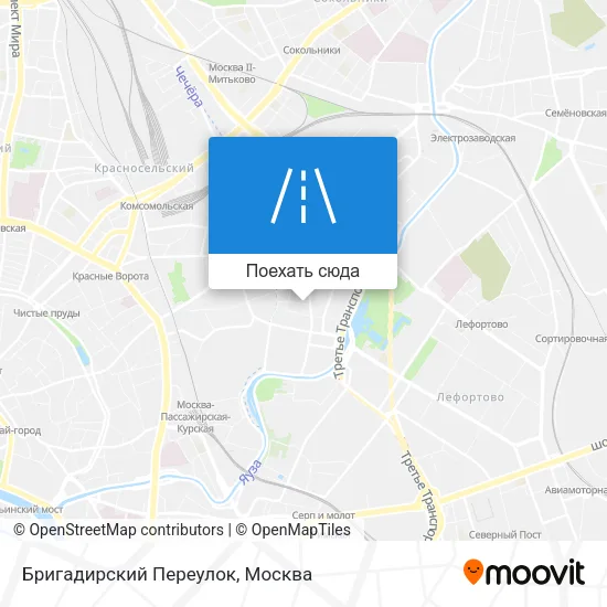 Карта Бригадирский Переулок