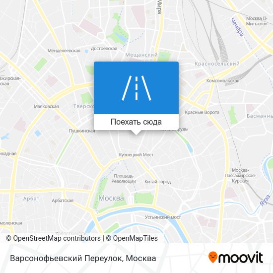 Карта Варсонофьевский Переулок