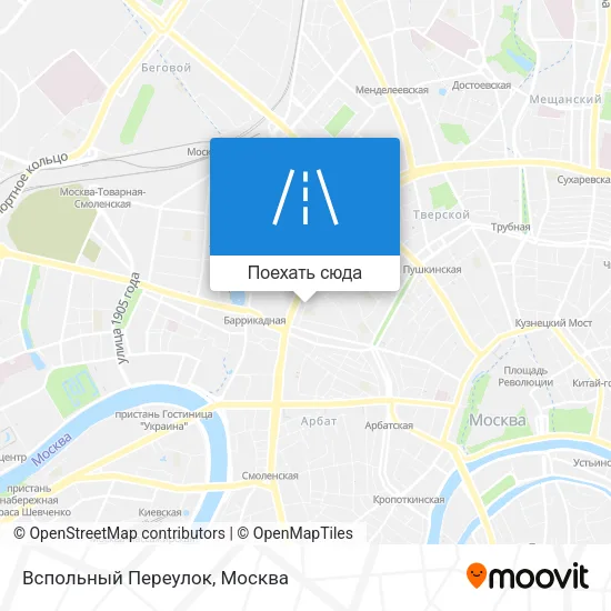 Карта Вспольный Переулок