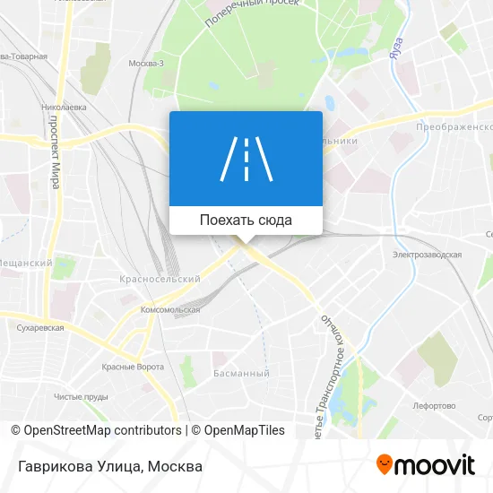 Карта Гаврикова Улица