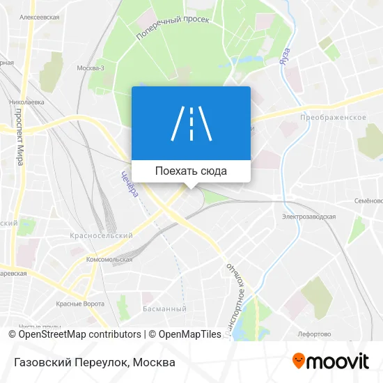 Карта Газовский Переулок