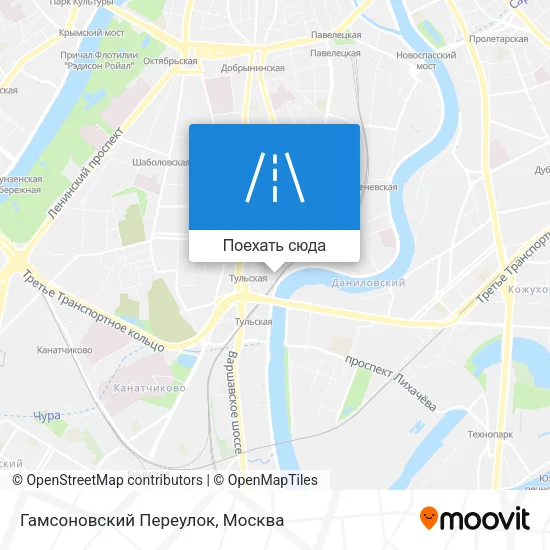 Карта Гамсоновский Переулок