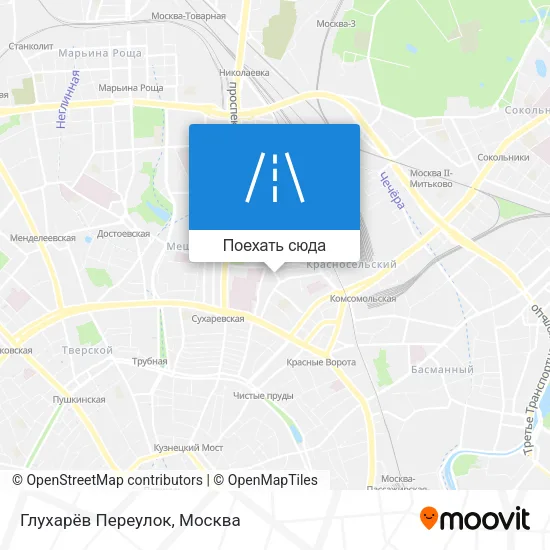 Карта Глухарёв Переулок