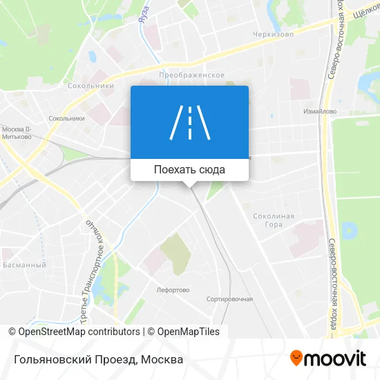 Карта Гольяновский Проезд